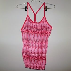 Prana Andi Tank Top M Pink White ikat NEW